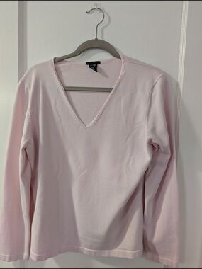 GAP Light Pink Stretch V-Neck Top